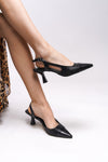 Riccon Thertria Kadın Arkası Açık Sivri Burun Stiletto 0012012