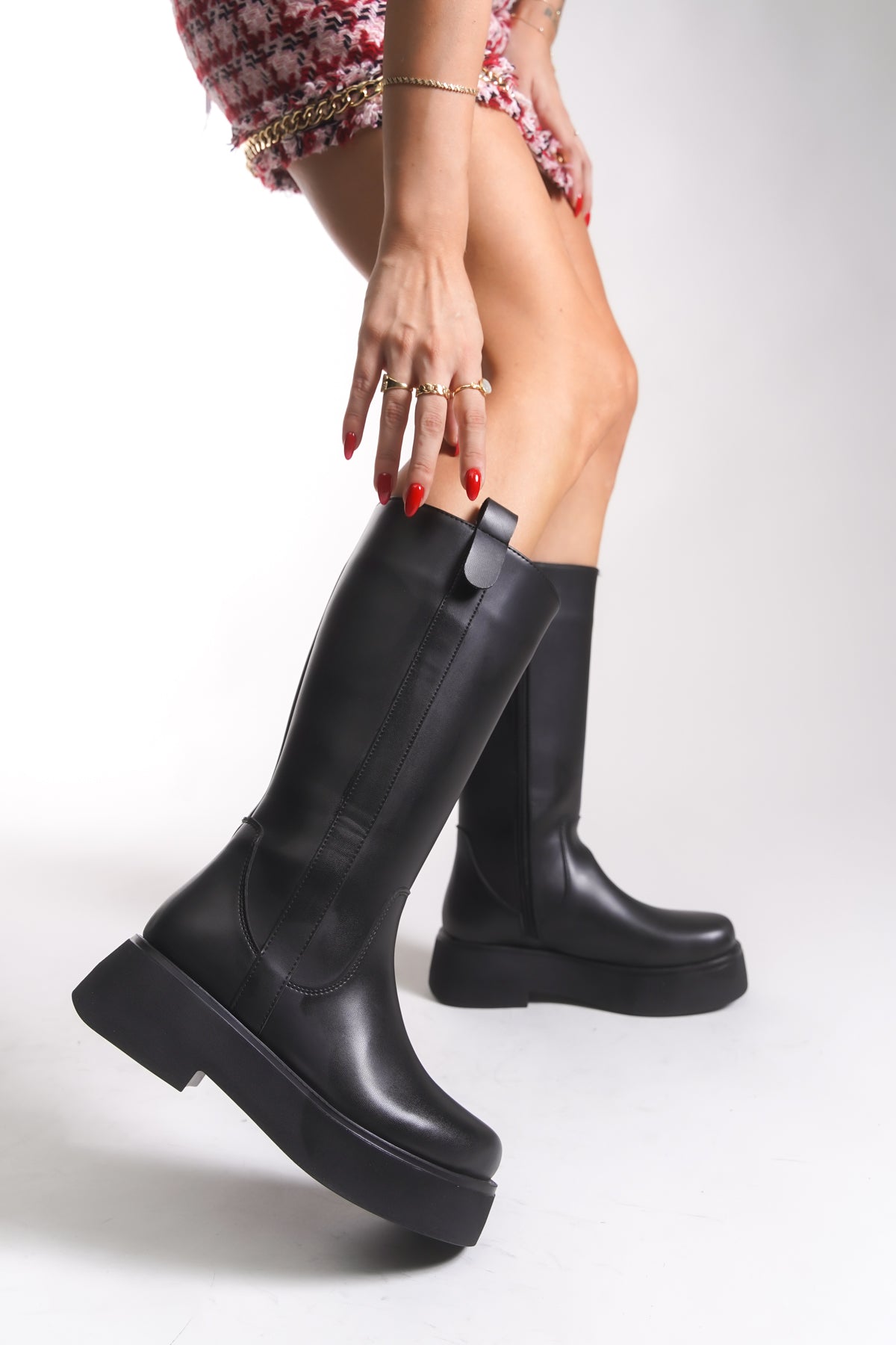 Riccon Hegethyl Kadın Çizme 00123004 Siyah Cilt