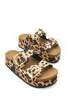 Riccon Kadın Çift Tokalı Terlik 0012701 Leopar