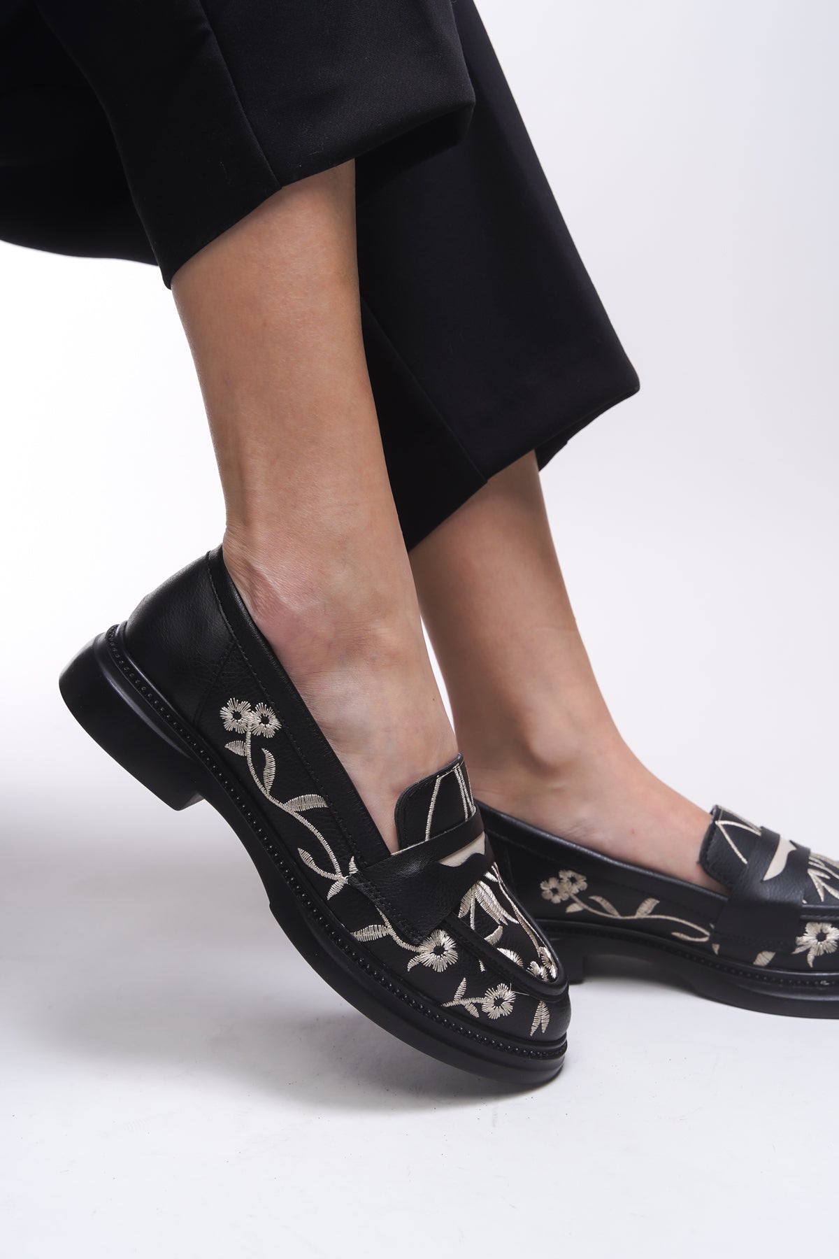 Riccon Safthaela Kadın Loafer 0012452 Siyah
