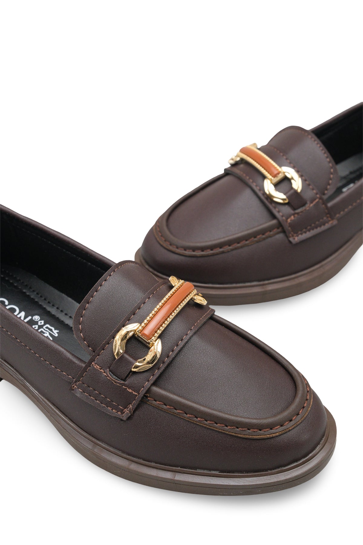 Riccon Beatthae Kadın Loafer 0012505 Kahverengi Cilt