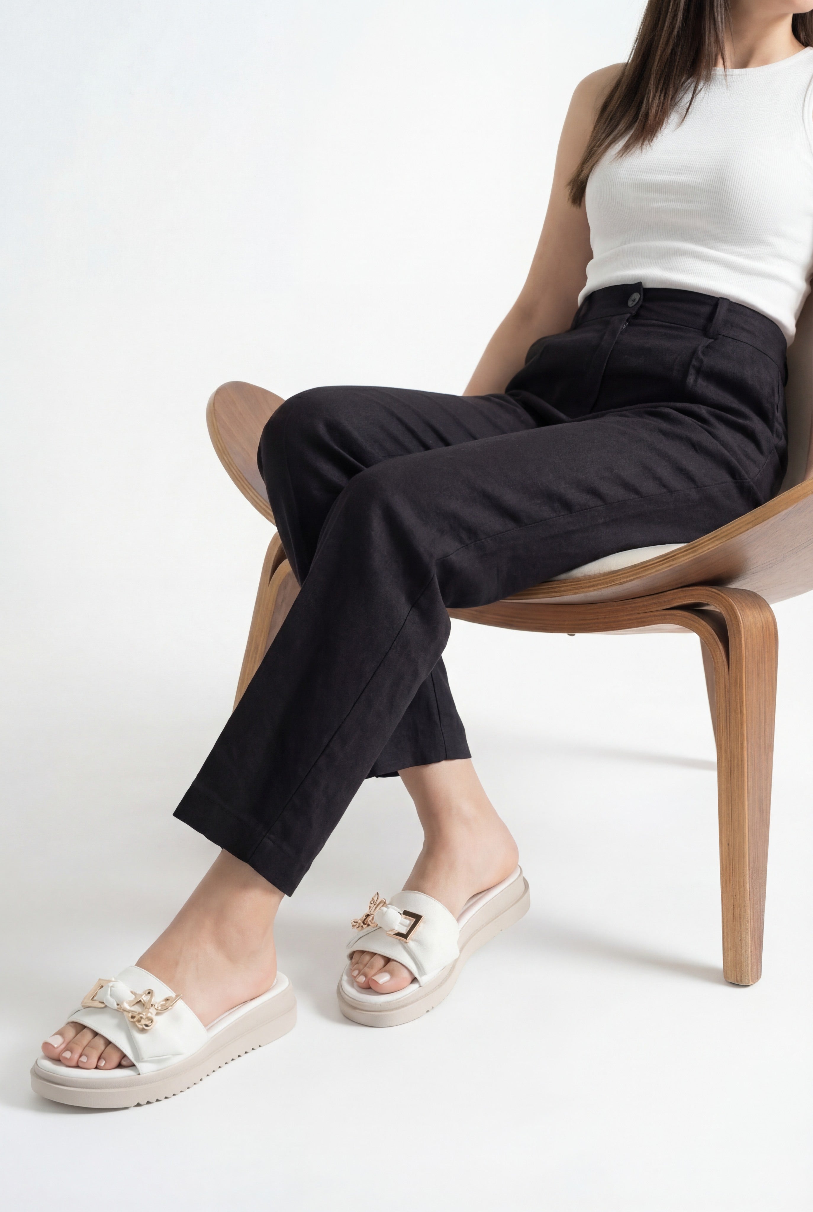 Riccon Kadın Terlik 00120416 Beyaz