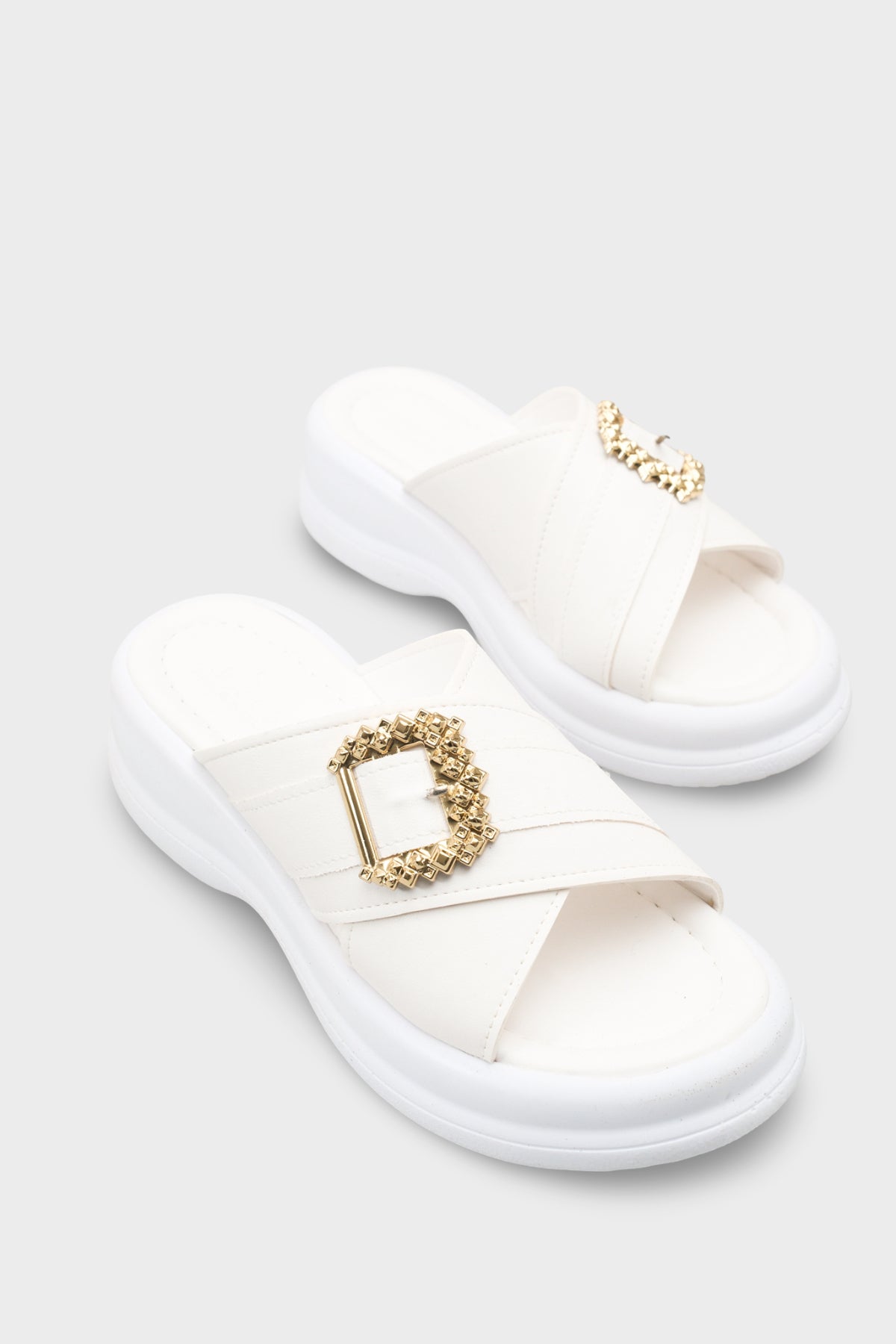 Riccon Kadın Terlik 00121023 Beyaz