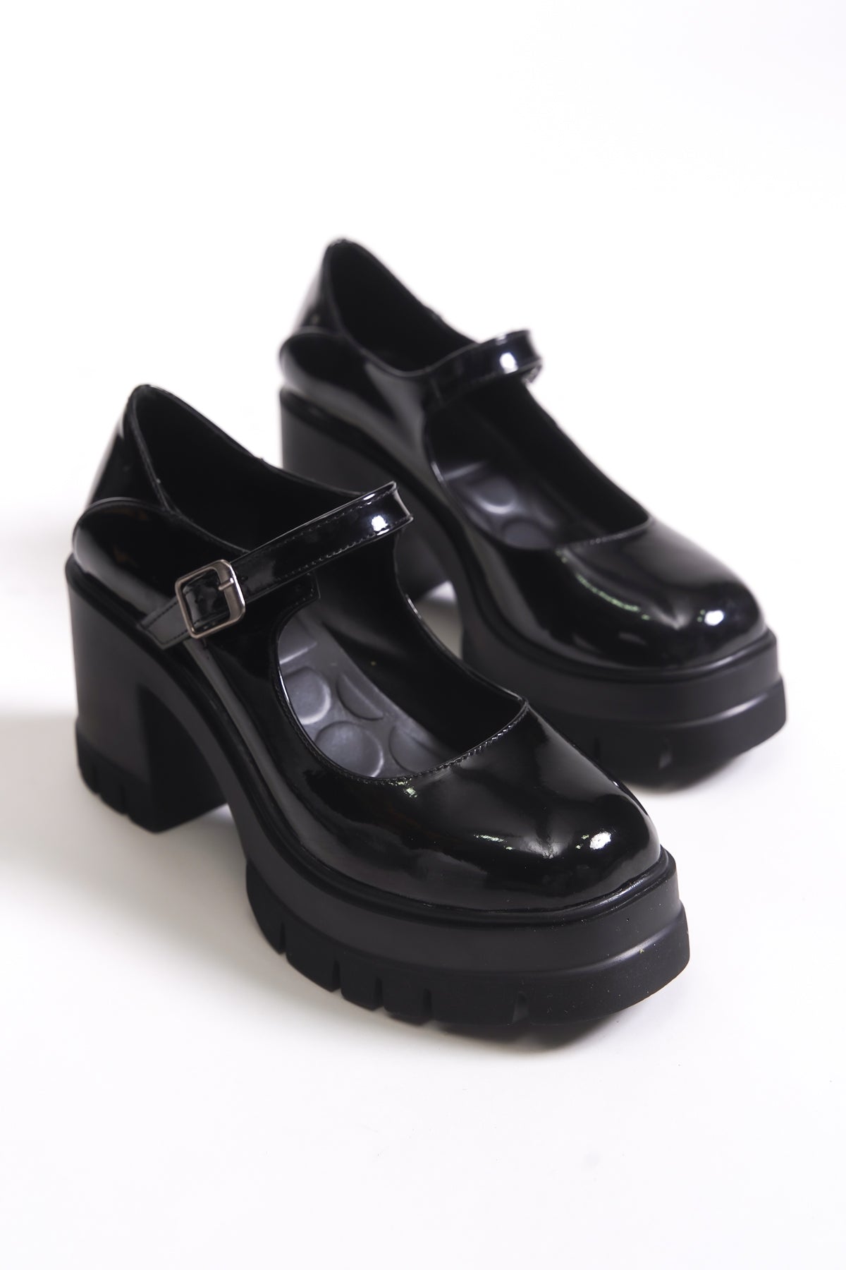 Riccon Kadın Loafer 0012601 Siyah Rugan