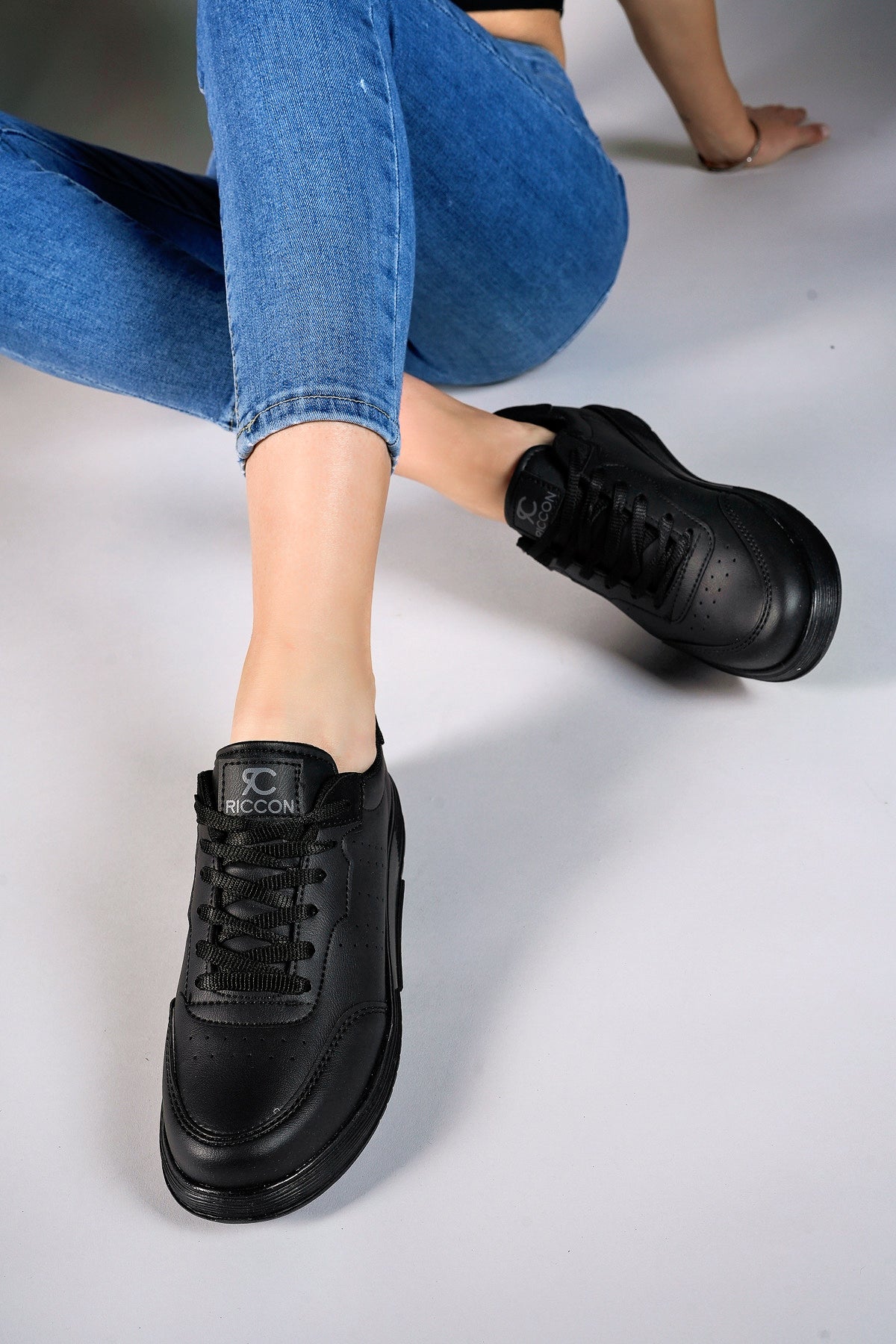 Riccon Glaweth Kadın Sneaker 0012158 Siyah Siyah