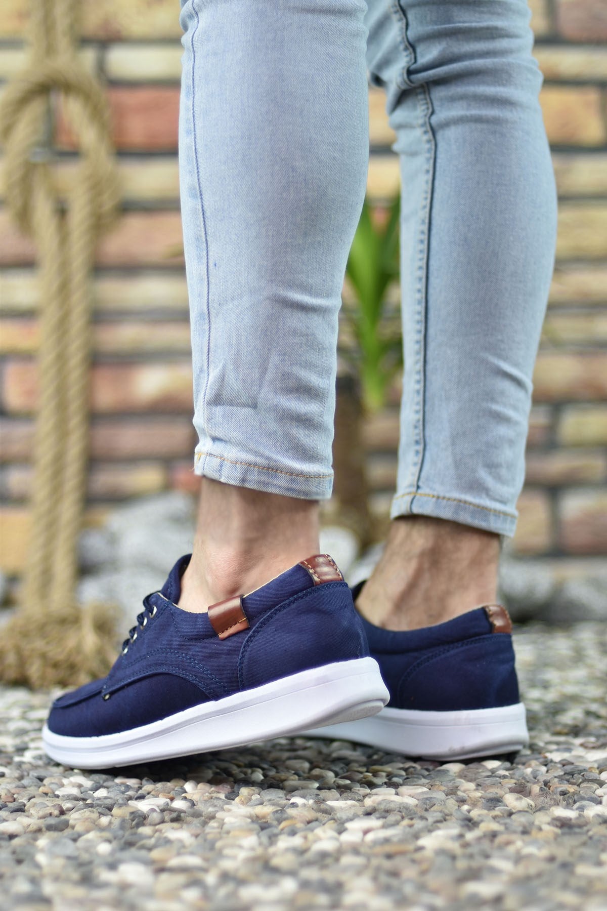 Riccon Erkek Sneaker 001223 Lacivert Beyaz