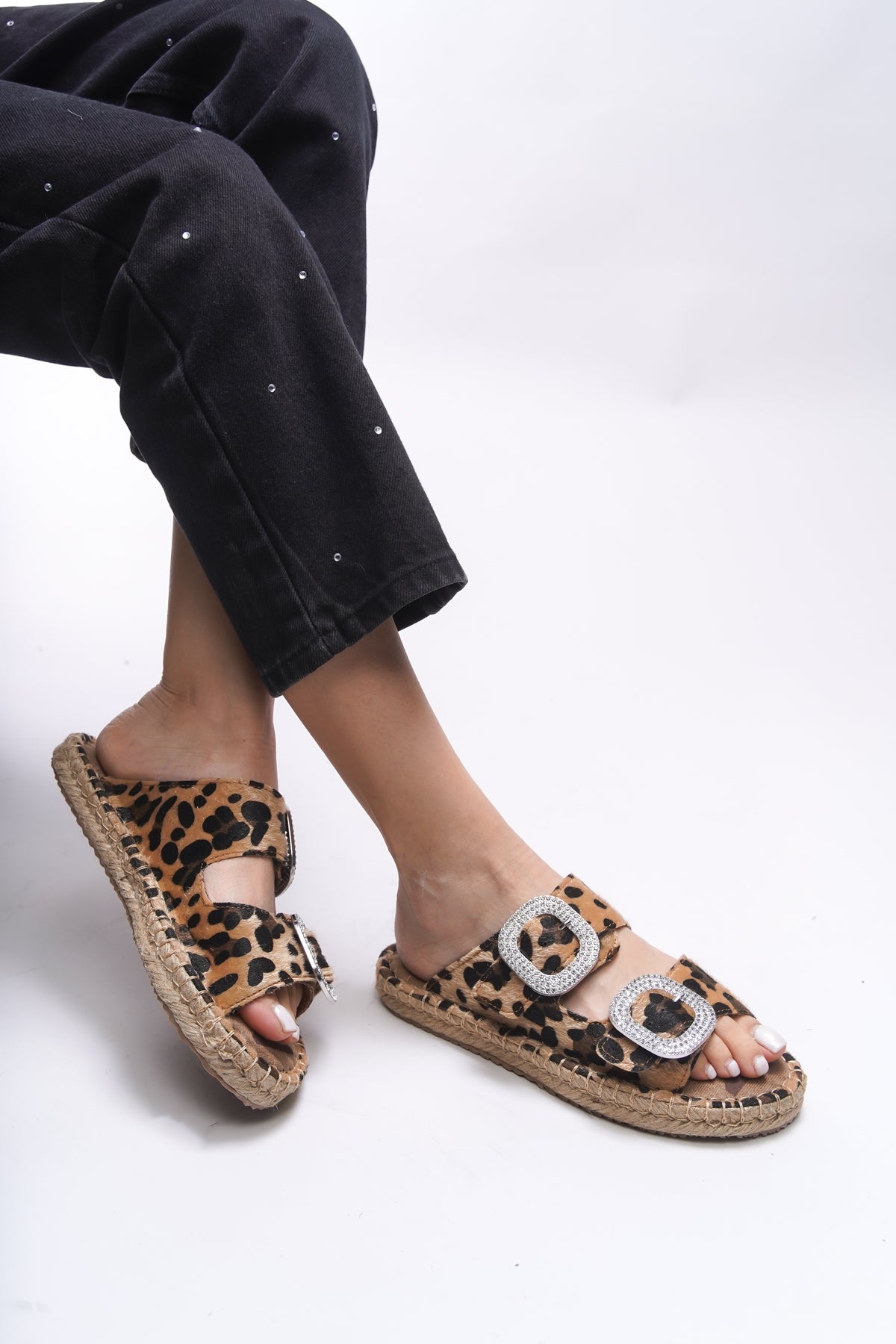 Riccon Jehmythe Kadın Terlik 00122301 Leopar