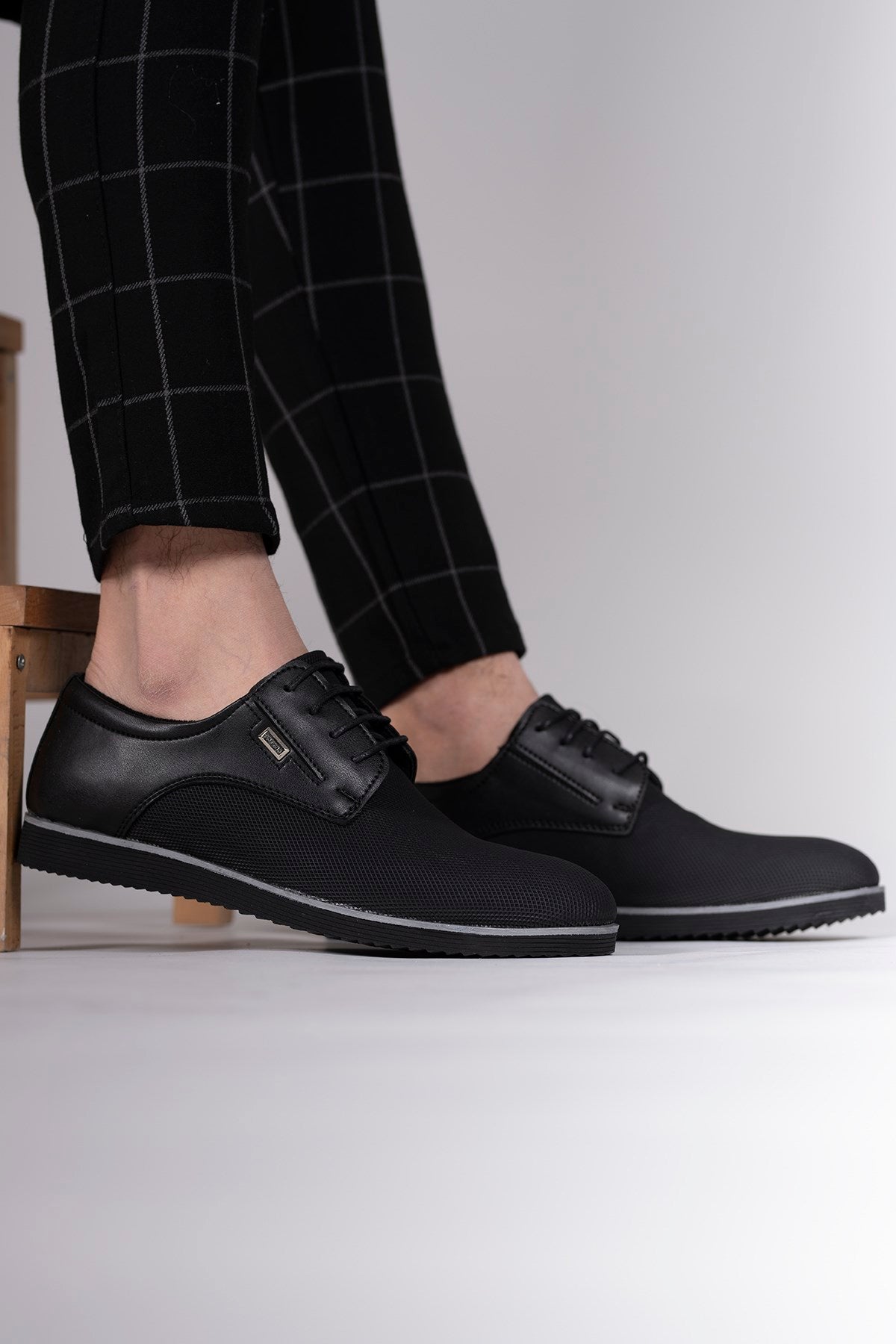 Riccon Erkek Casual Ayakkabı 0012682 Siyah Baskılı