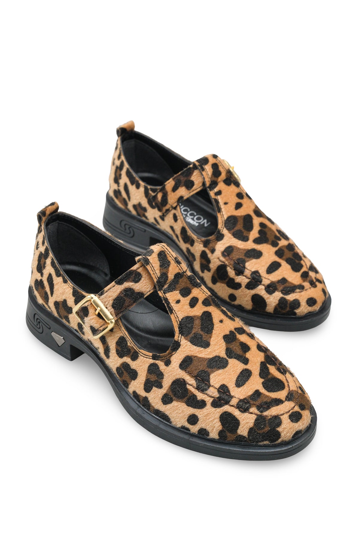 Riccon Kadın Loafer 0012350 Leopar Tüy