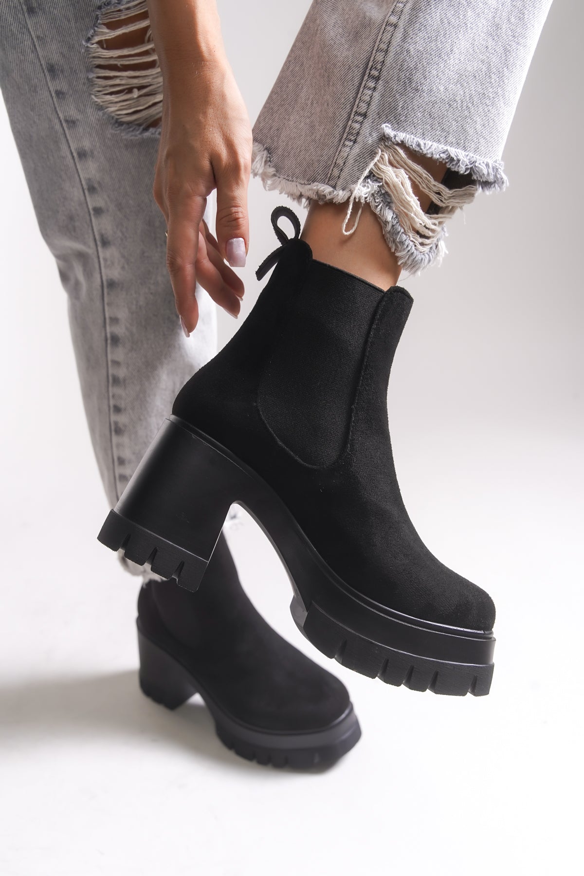 Riccon Nyendorei Kadın Topuklu Bot 0012502