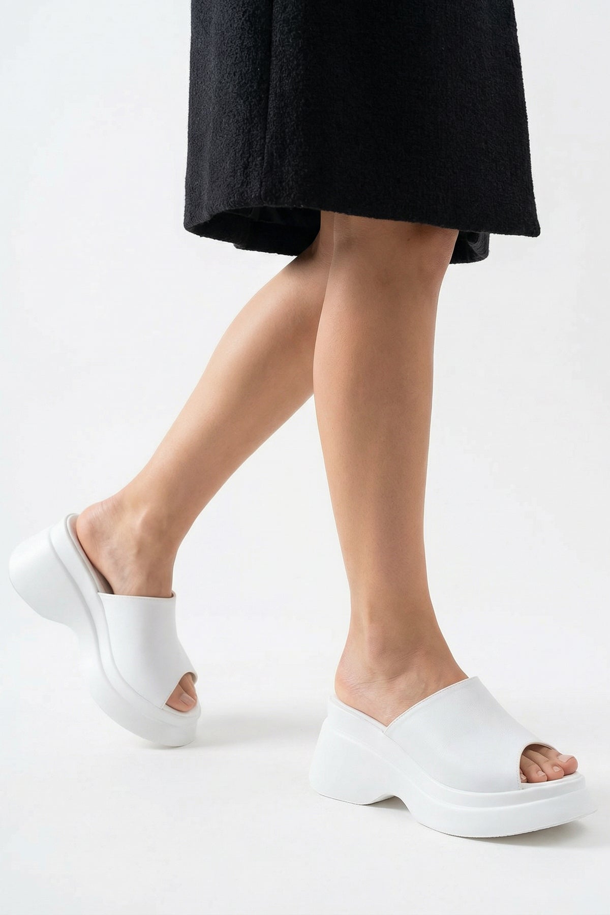 Riccon Kadın Terlik 0012905 Beyaz