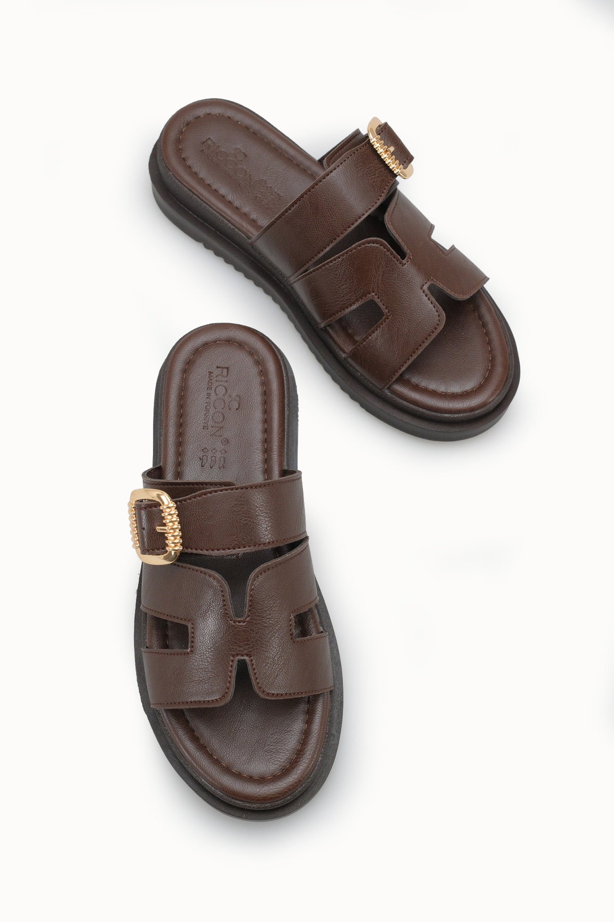 Riccon Kadın Terlik 00120404 Kahverengi