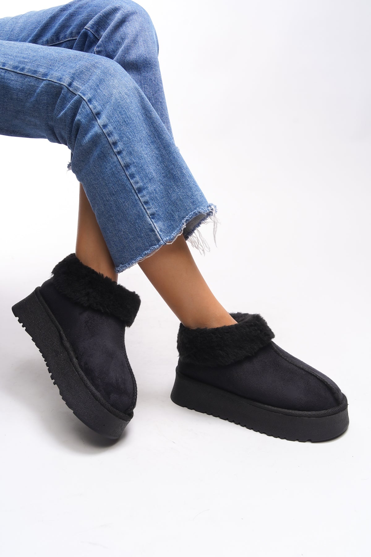 Riccon Loralath Kadın Yüksek Tabanlı Kürklü Rahat Bot 0012203