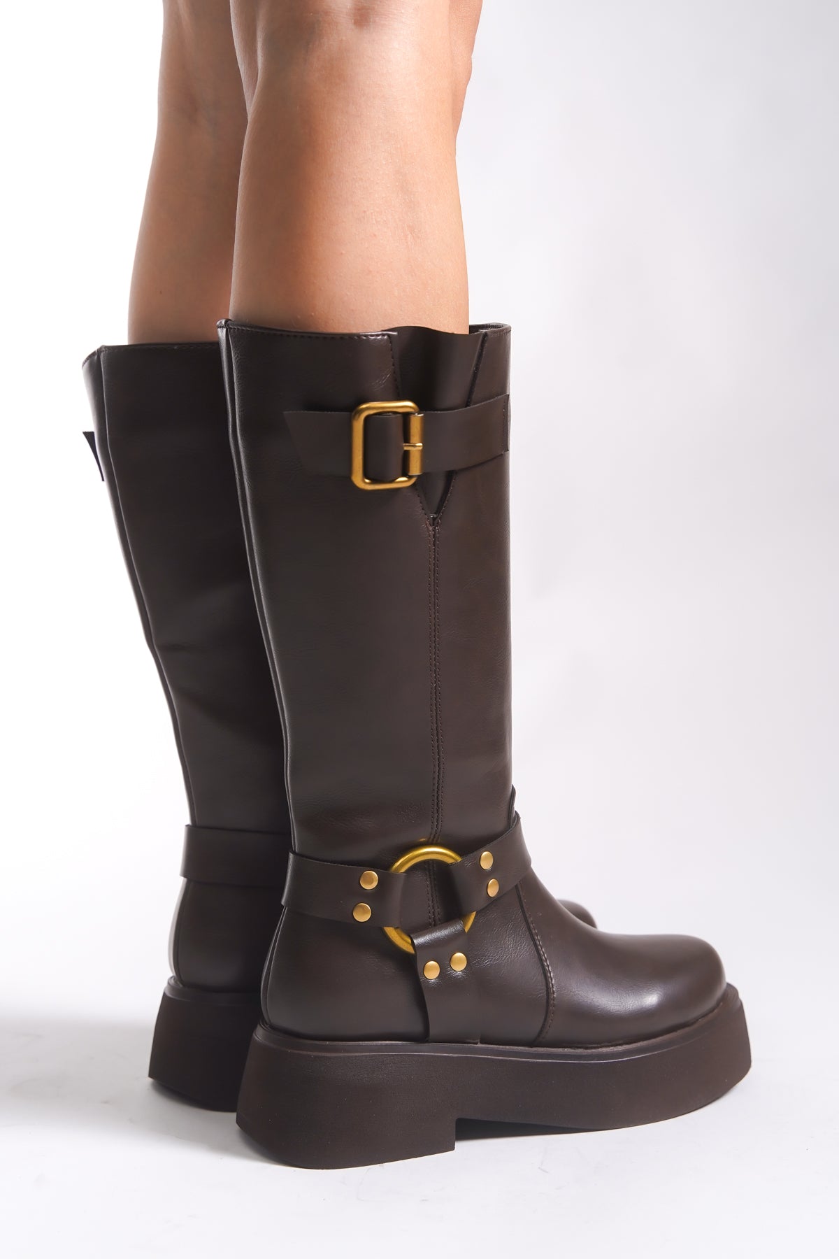 Riccon Helriara Kadın Çizme 00123002 Kahverengi