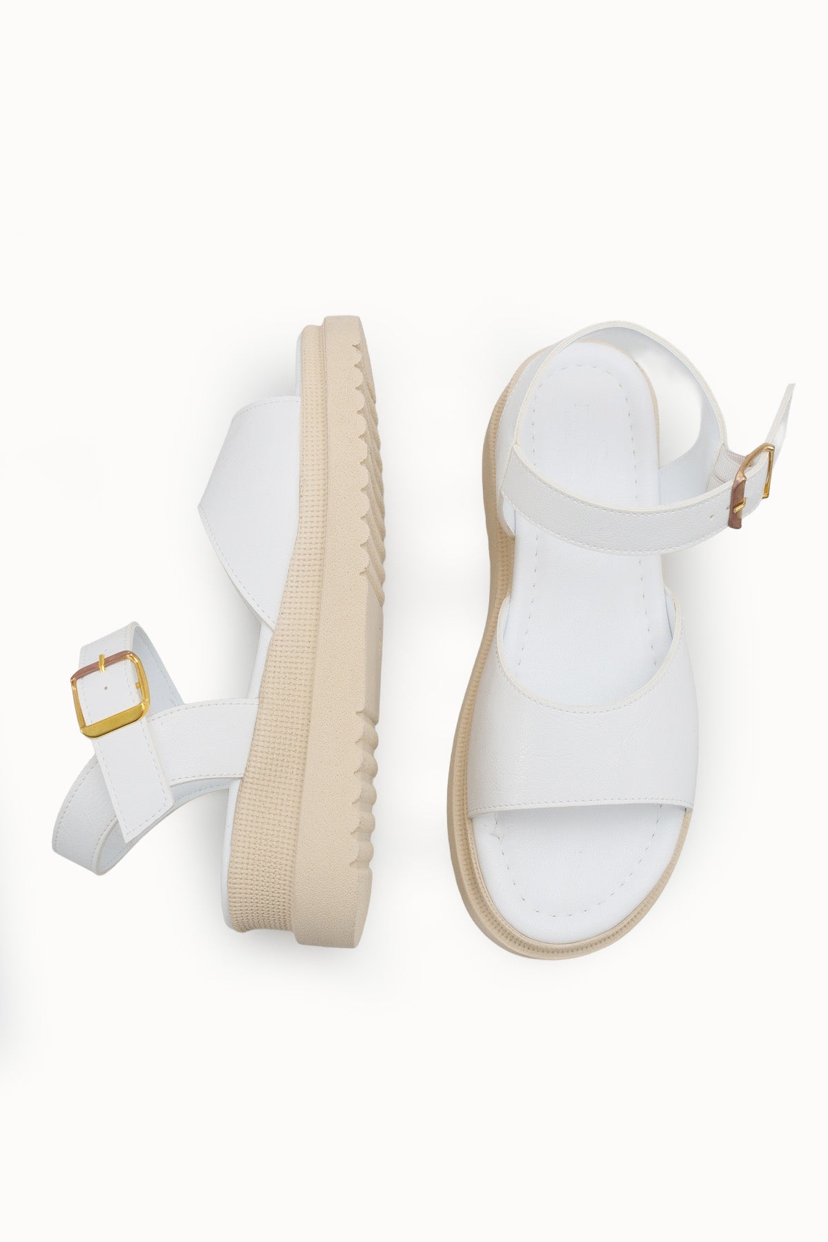 Riccon Kadın Sandalet 0012806 Beyaz