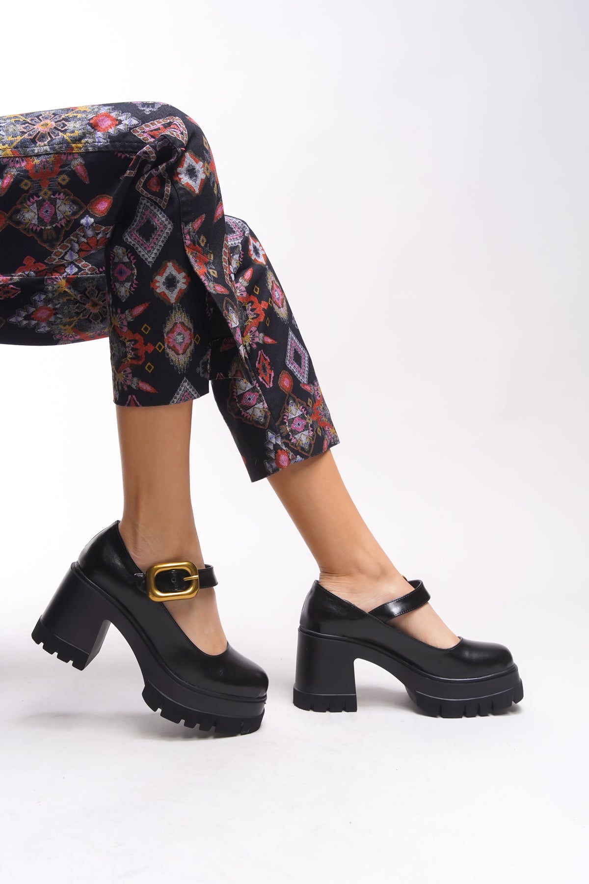 Riccon Brilaena Kadın Tokalı Topuklu Loafer 00121006