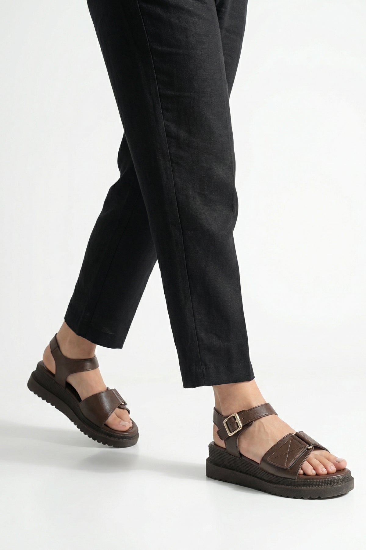 Riccon Kadın Sandalet 0012804 Kahverengi