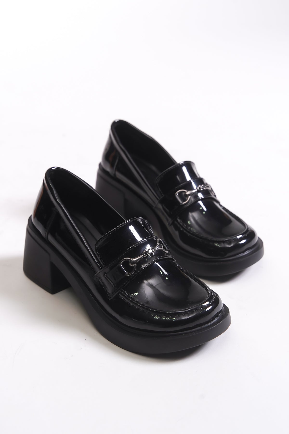 Riccon Kadın Loafer 00120204 Siyah Rugan