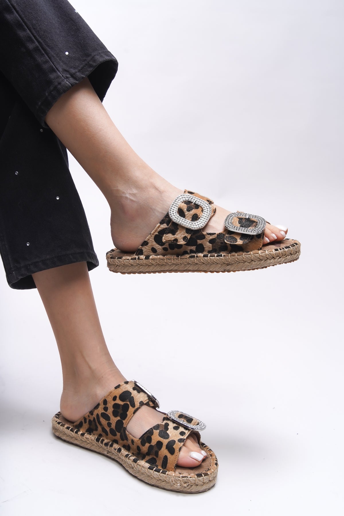 Riccon Jehmythe Kadın Terlik 00122301 Leopar