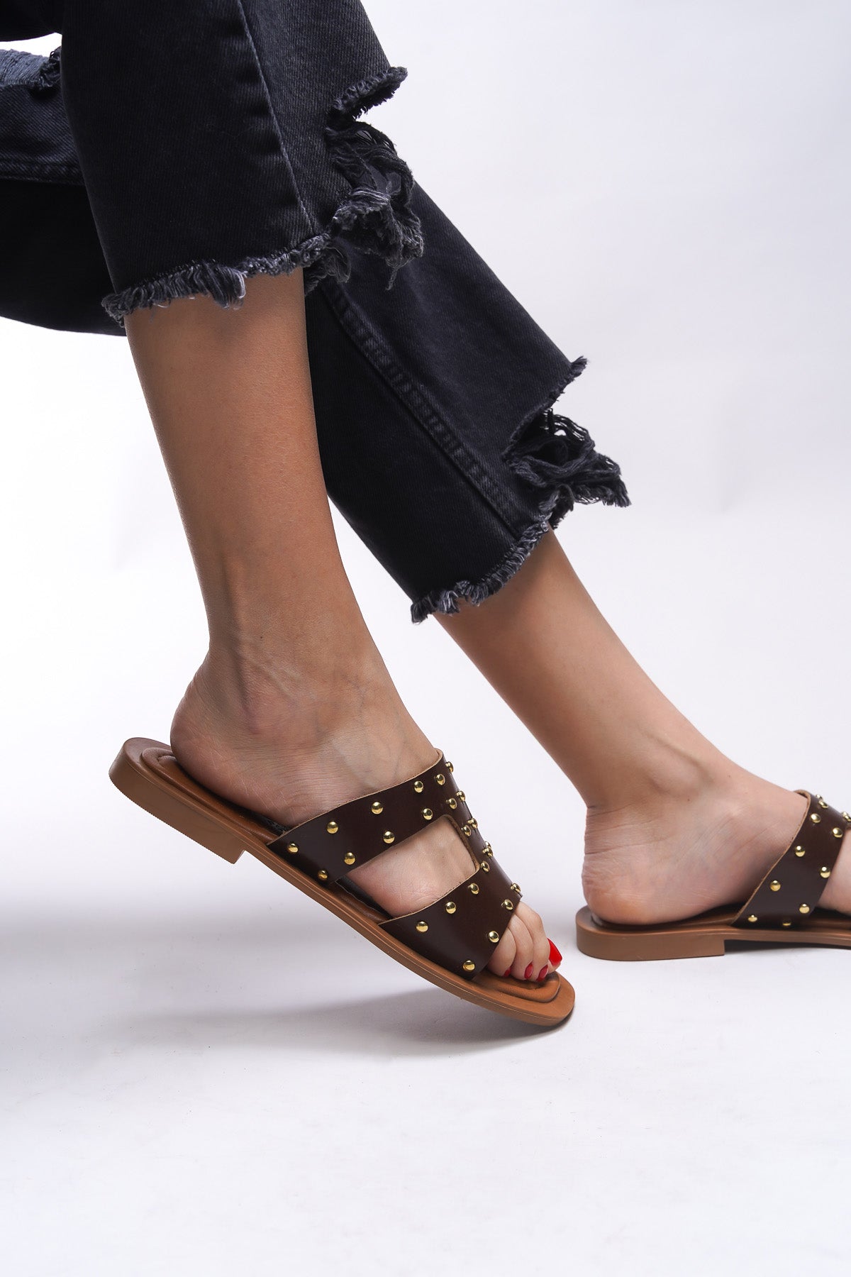 Riccon Jilsynora Kadın Hakiki Deri Terlik 00120763