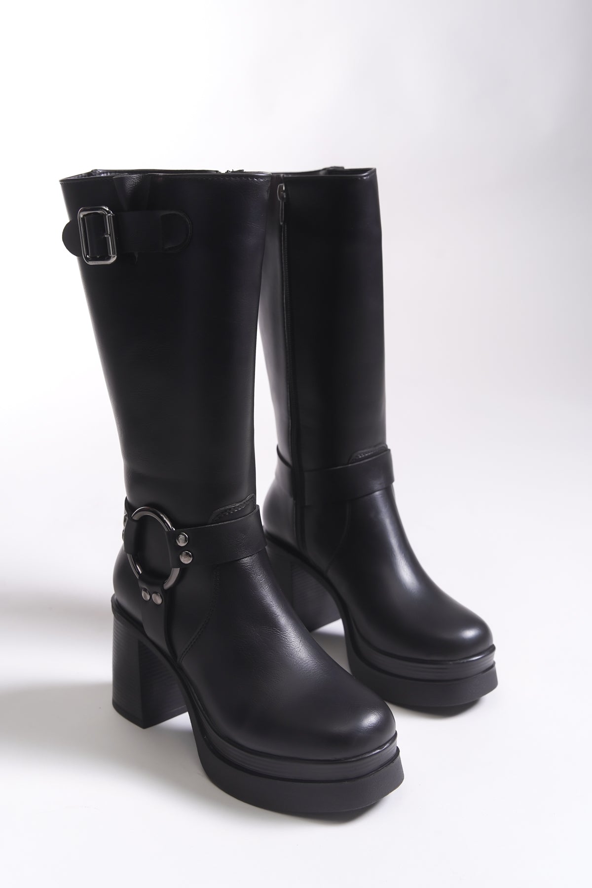 Riccon Iohlartha Kadın Tokalı Topuklu Çizme 00121515