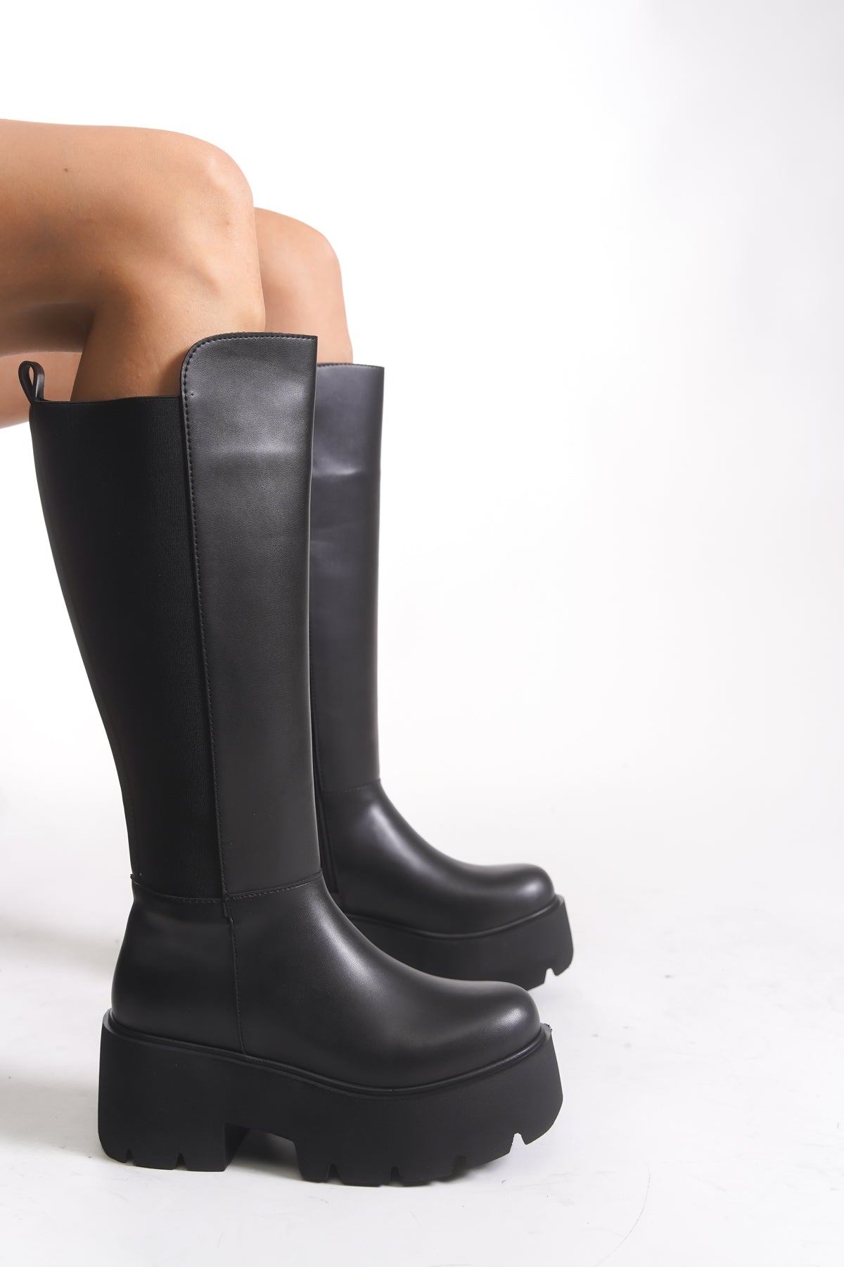 Riccon Yavessiel Kadın Çizme 0012169 Siyah Cilt