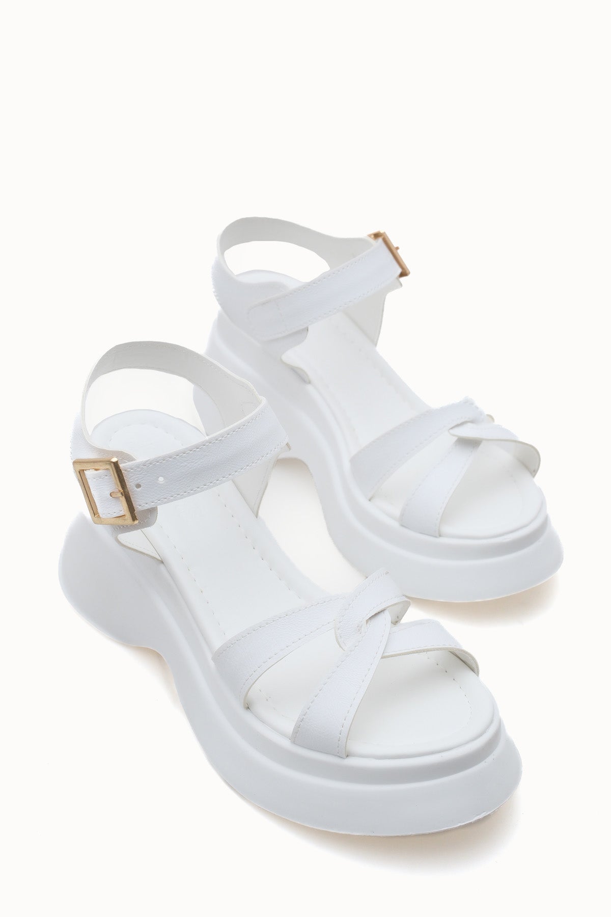 Riccon Kadın Sandalet 0012919 Beyaz