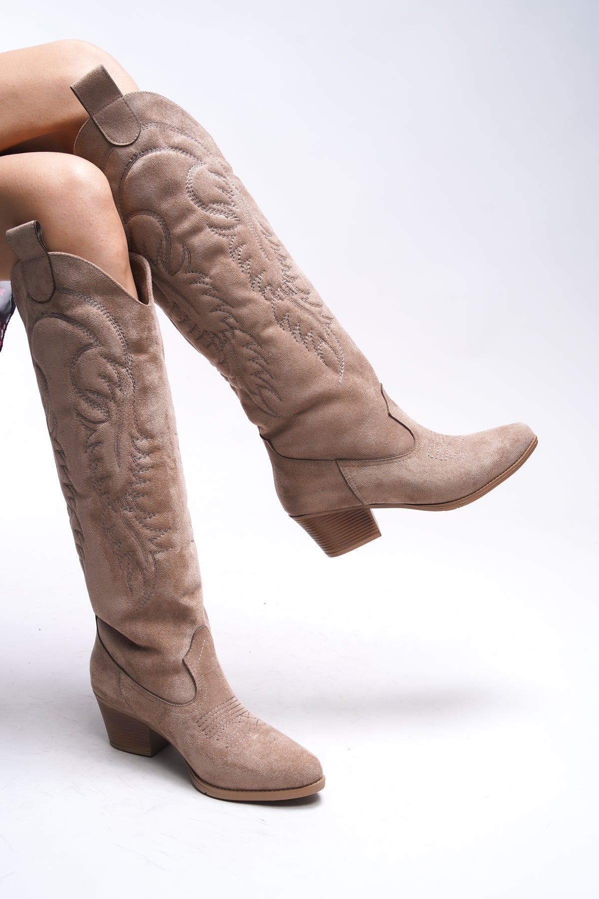 Riccon Zreidira Kadın Nakışlı Western Çizme 001290