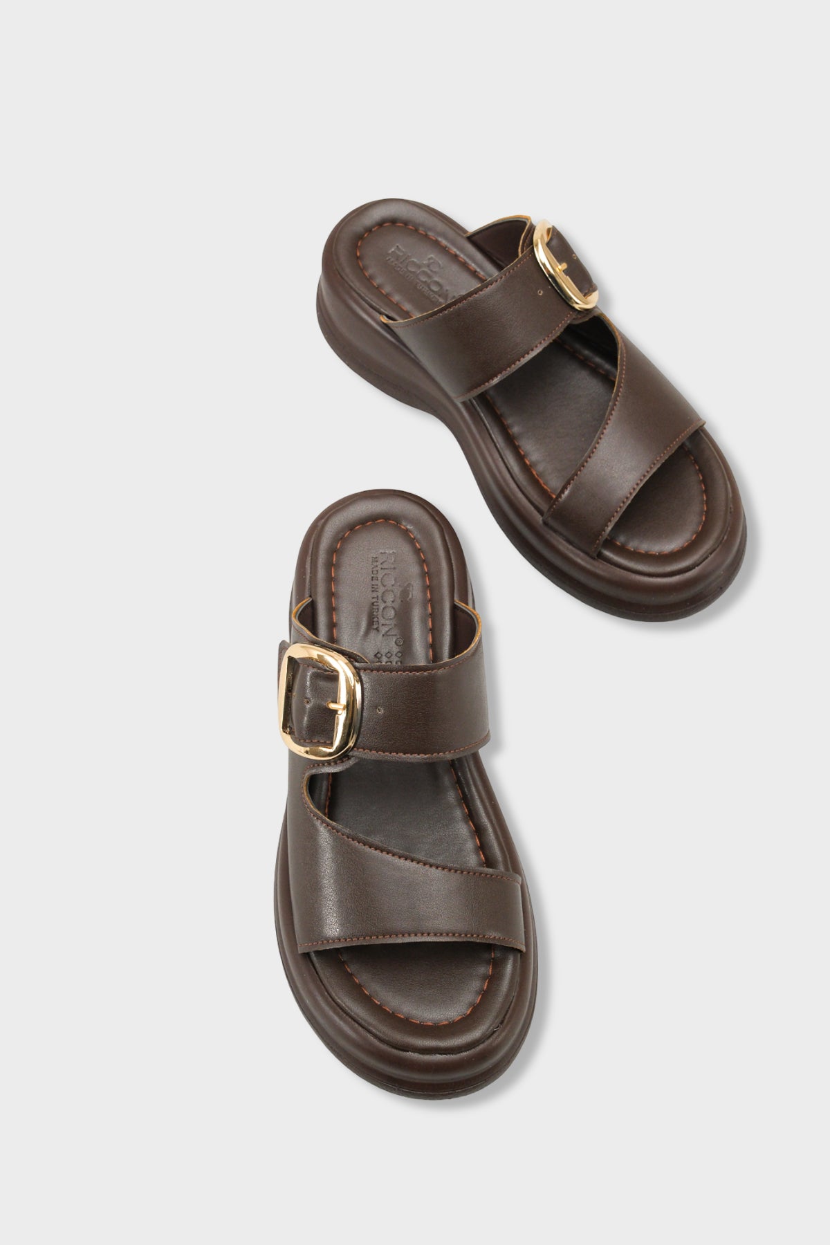 Riccon Kadın Terlik 00121022 Kahverengi