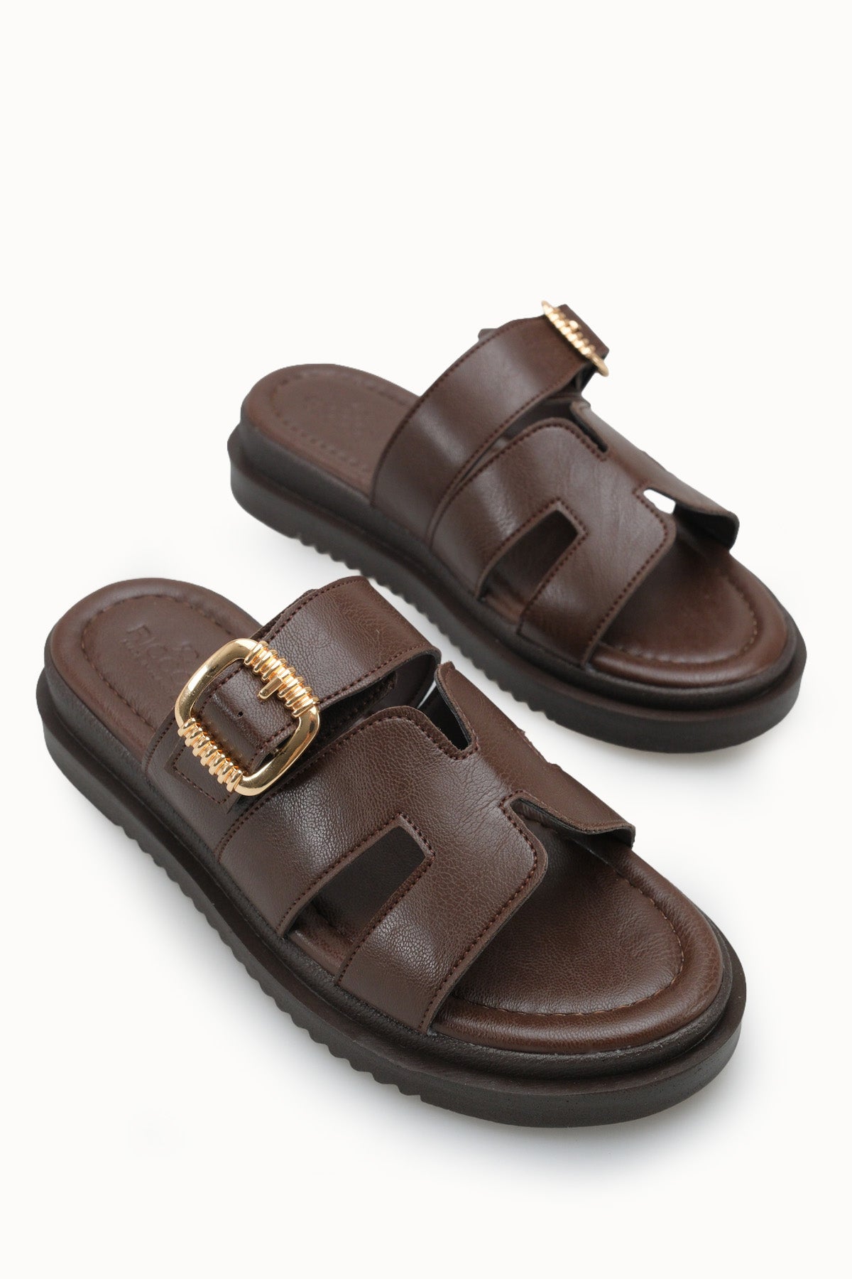 Riccon Kadın Terlik 00120404 Kahverengi