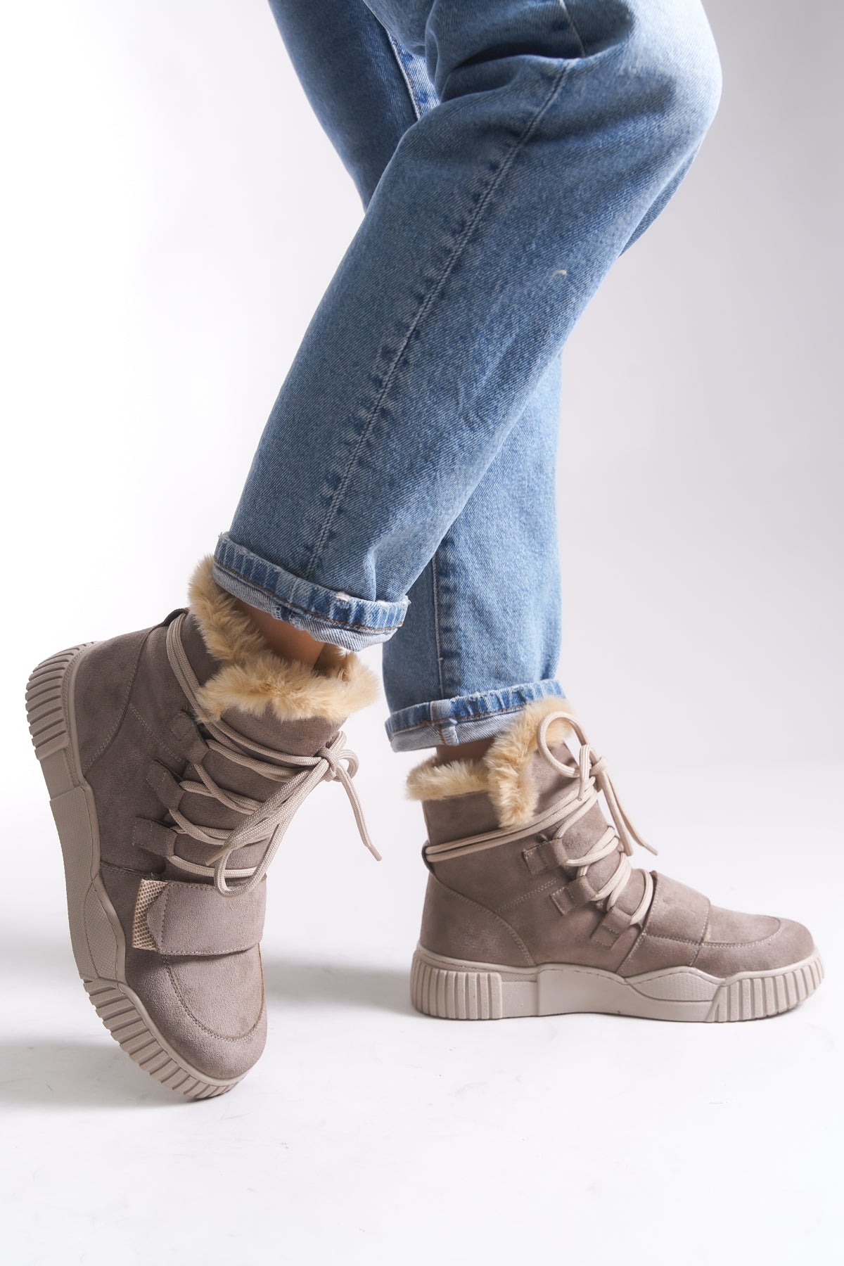 Riccon Pyriseth Kadın İçi Kürklü Sneaker Bot 0012711