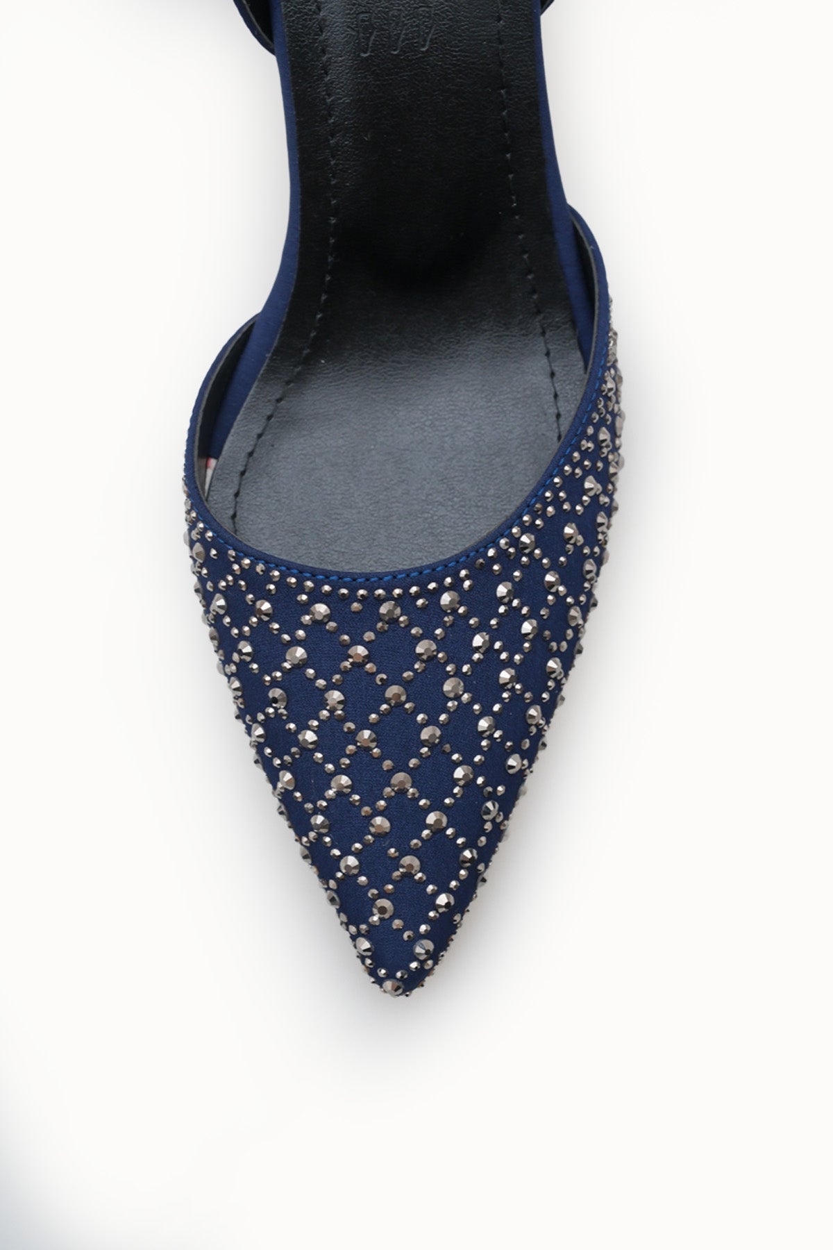 Riccon Kadın Sivri Burunlu Arkası Açık İnce Topuklu Ayakkabı 001207 Lacivert