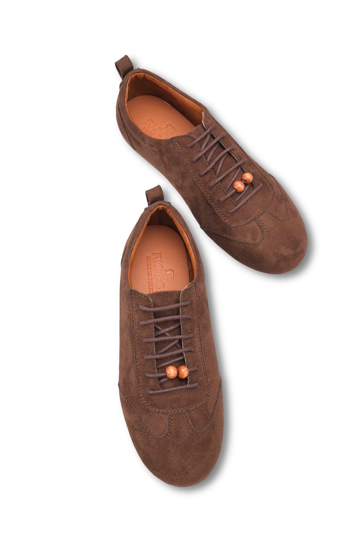 Riccon Kadın Sneaker 001262 Kahverengi Süet