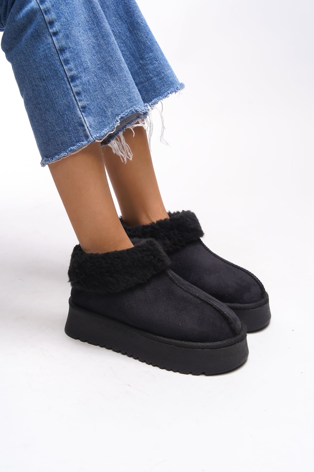 Riccon Loralath Kadın Yüksek Tabanlı Kürklü Rahat Bot 0012203