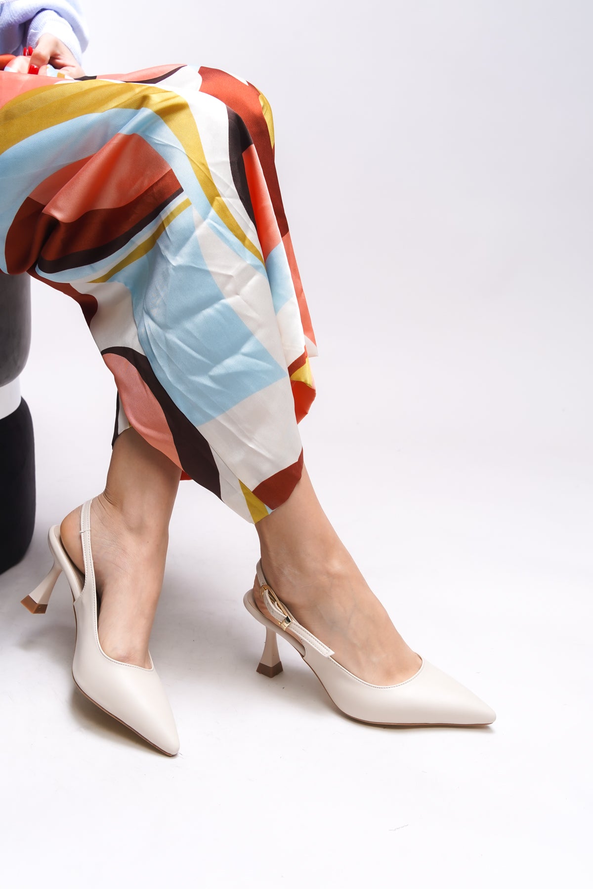 Riccon Ysalaela Kadın Arkası Açık Sivri Burun Stiletto 0012700