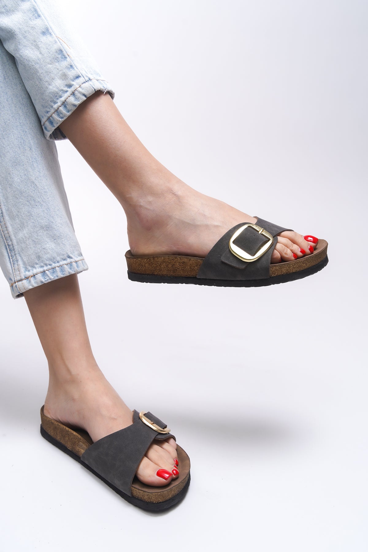 Riccon Hosrathla Kadın Tek Tokalı Terlik 0012603