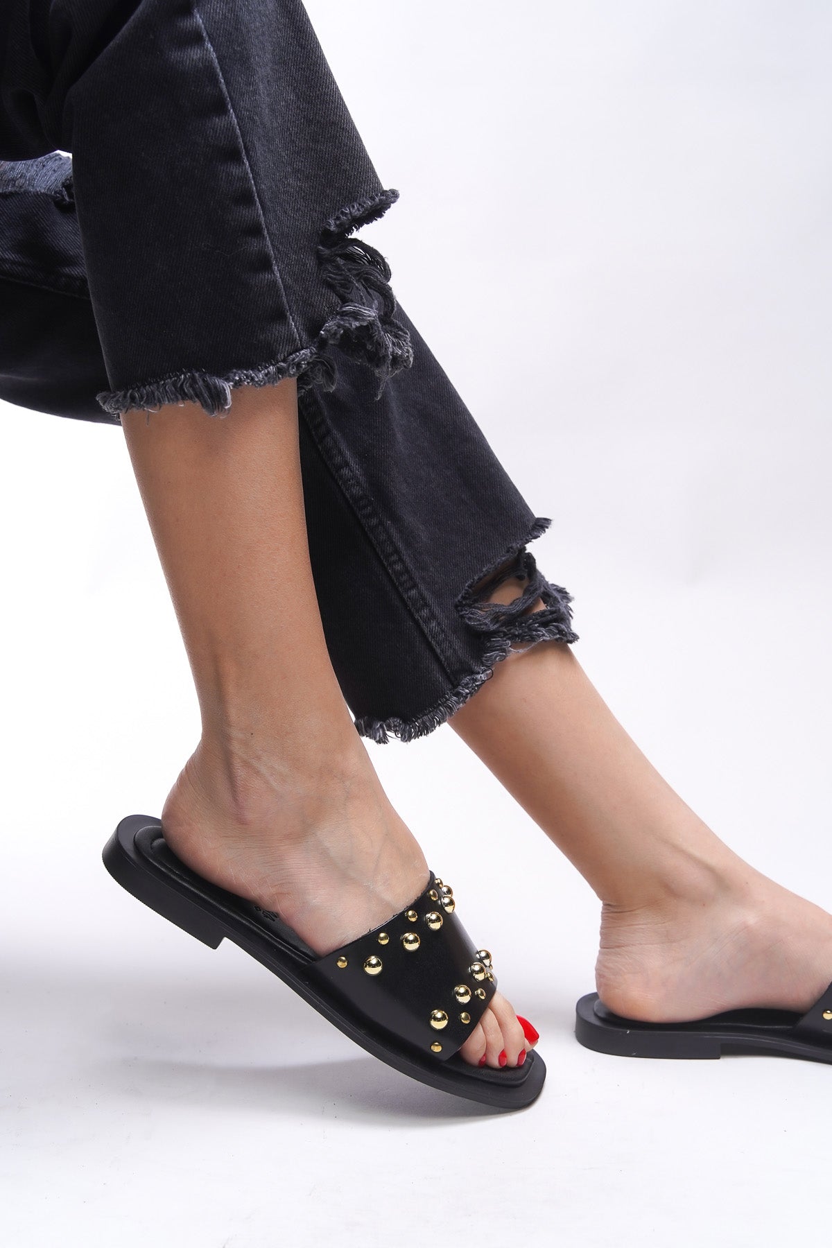 Riccon Liblaema Kadın Hakiki Deri Terlik 00120766