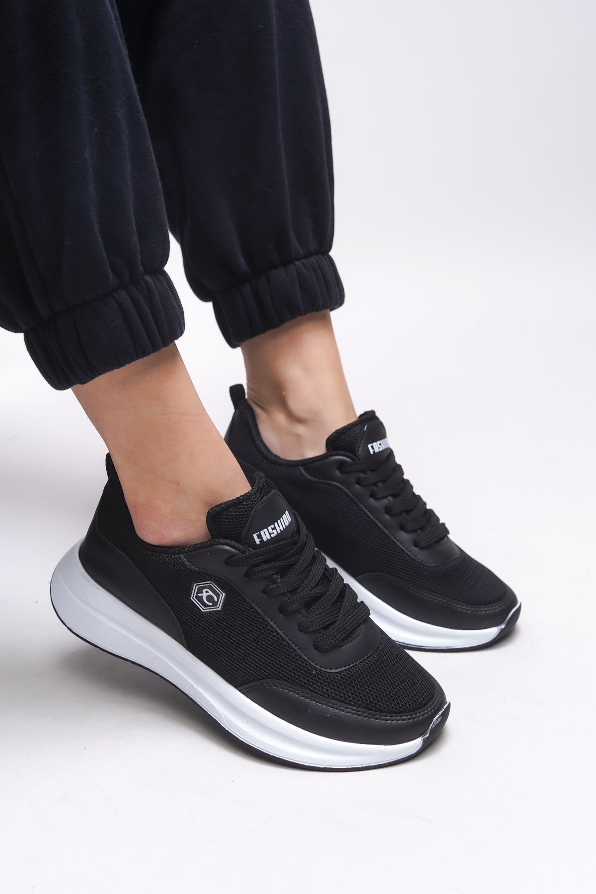 Riccon Wydeyr Kadın Sneaker 001215 Siyah Beyaz