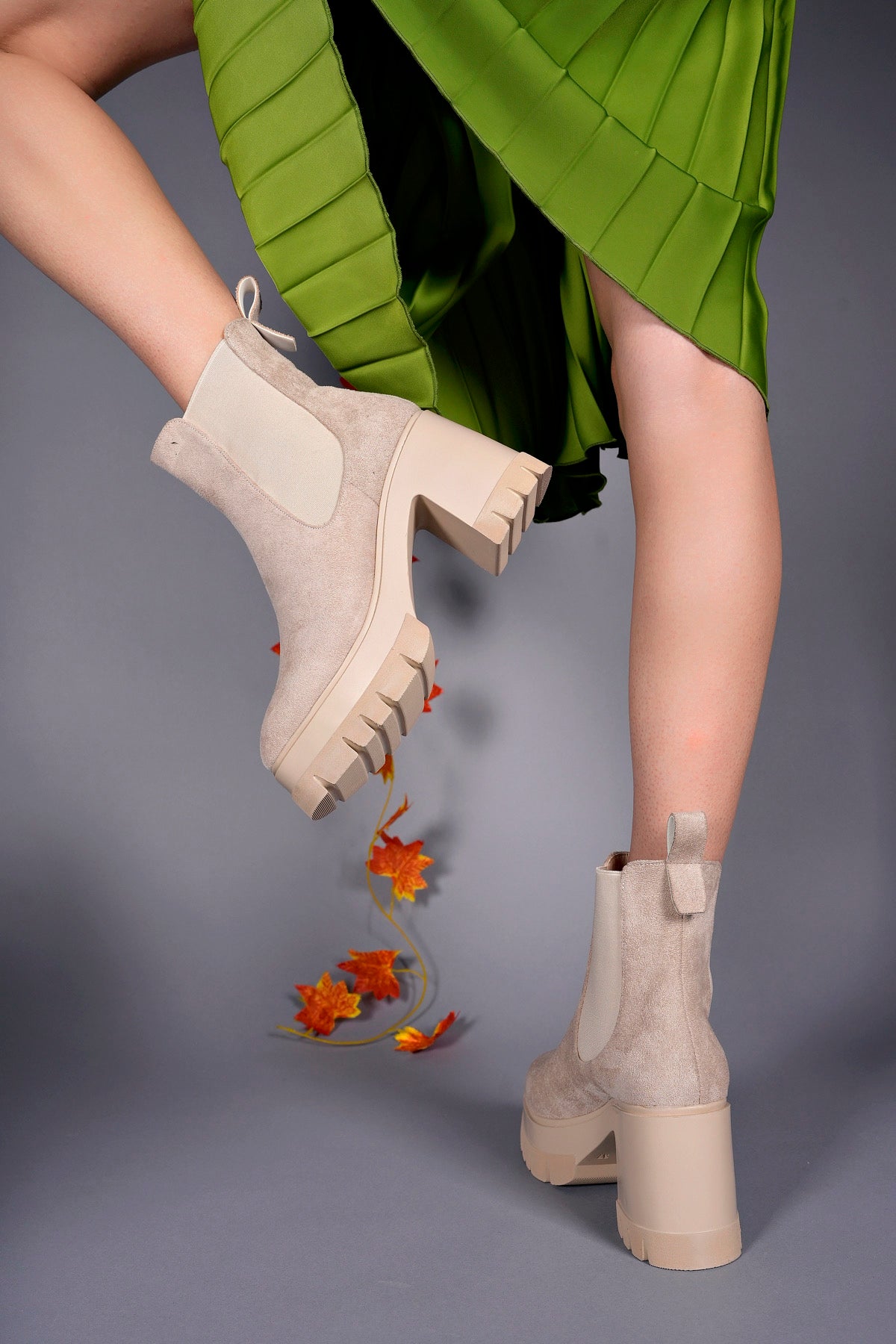 Riccon Nyendorei Kadın Topuklu Bot 0012502