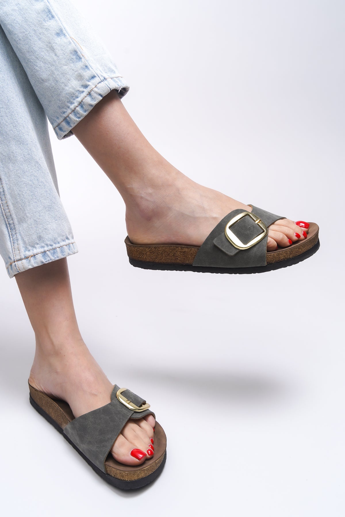 Riccon Hosrathla Kadın Tek Tokalı Terlik 0012603