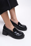 Riccon Yllthyl Kadın Loafer 0012500 Siyah Rugan