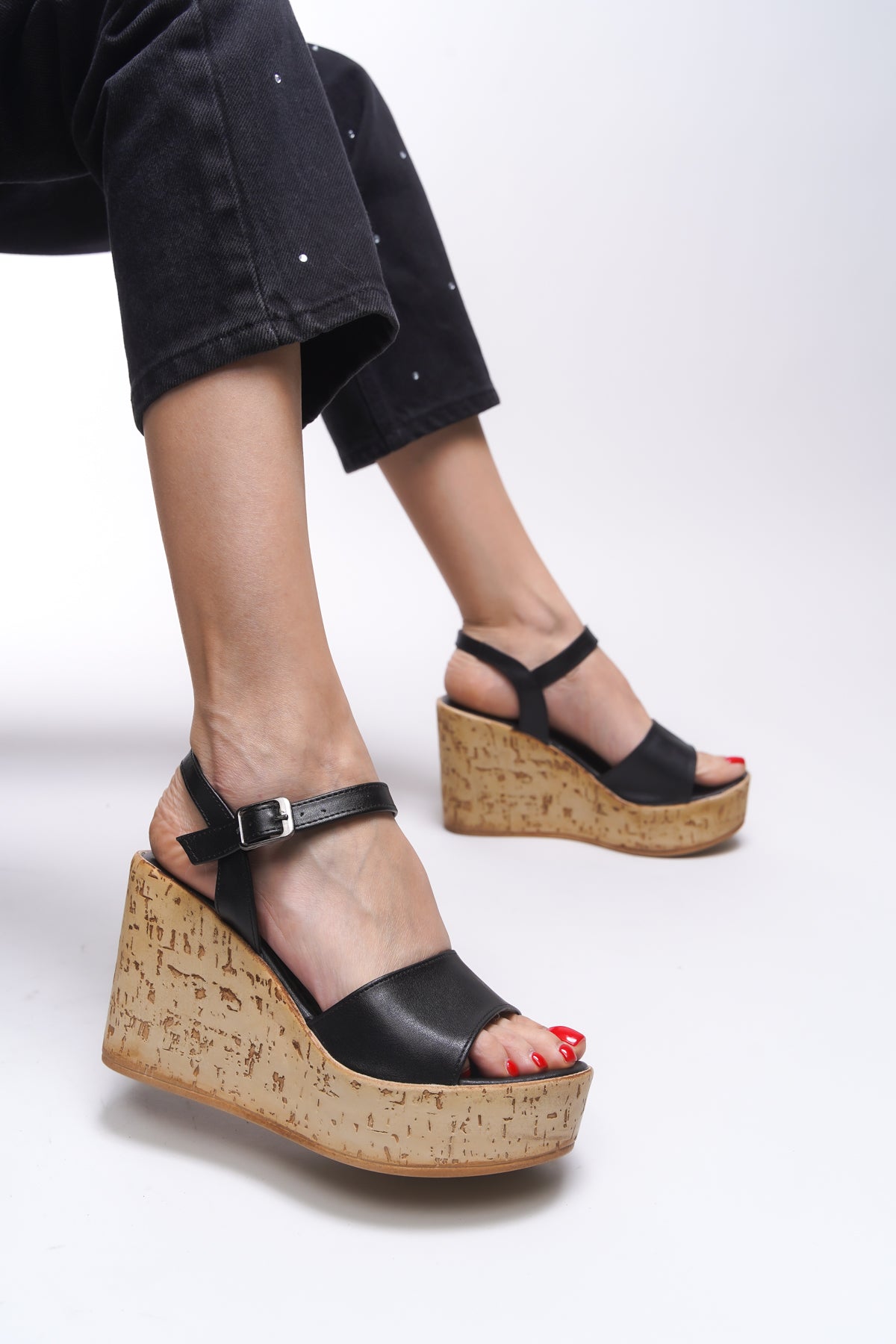 Riccon Avilthyl Kadın Dolgu Topuklu Sandalet 0012910