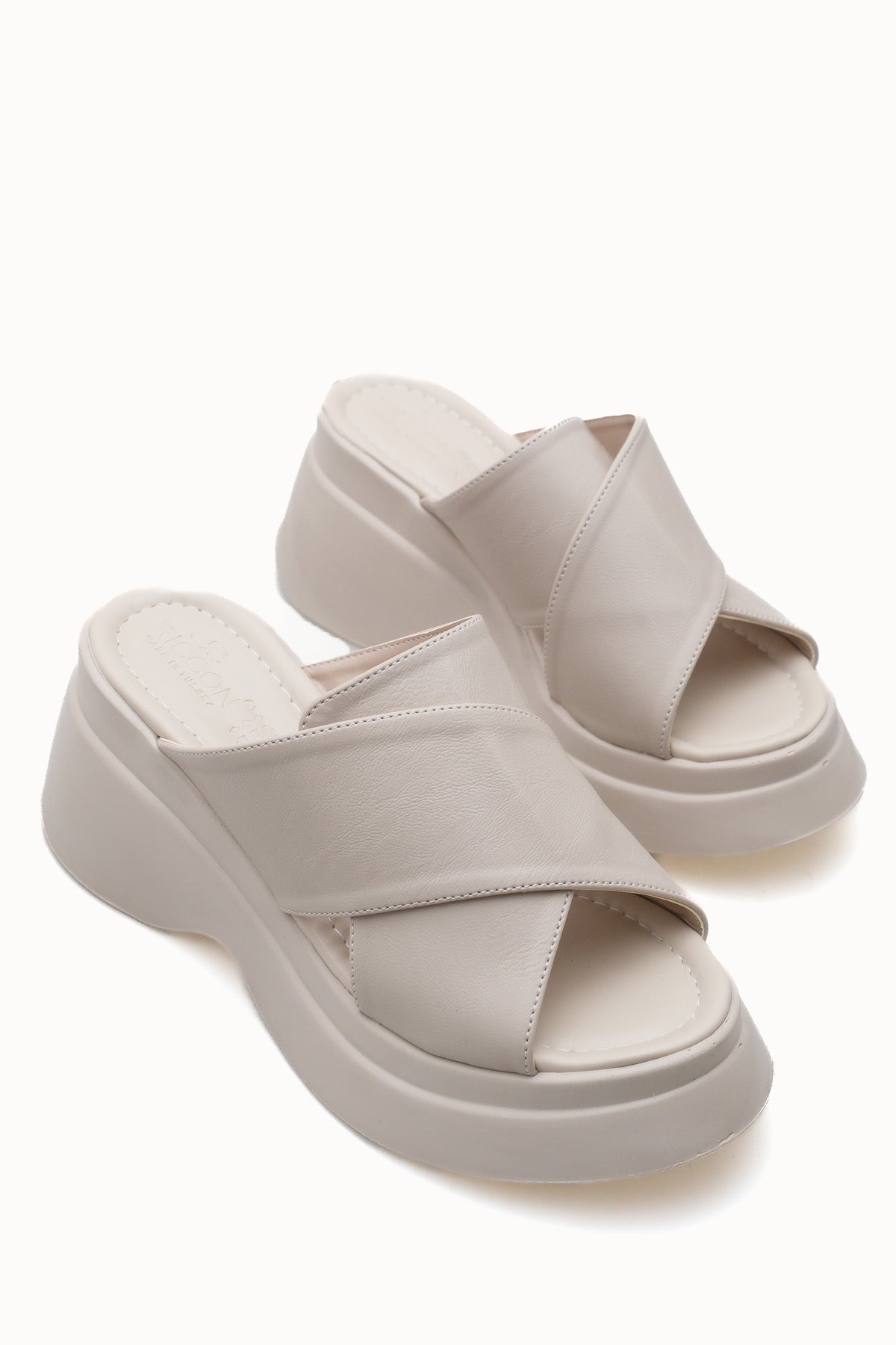 Riccon Kadın Terlik 0012914 Bej