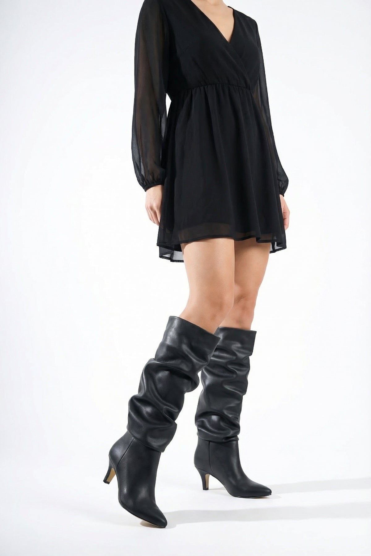 Riccon Jenfarrel Kadın Körüklü Çizme 00126000 Siyah Cilt