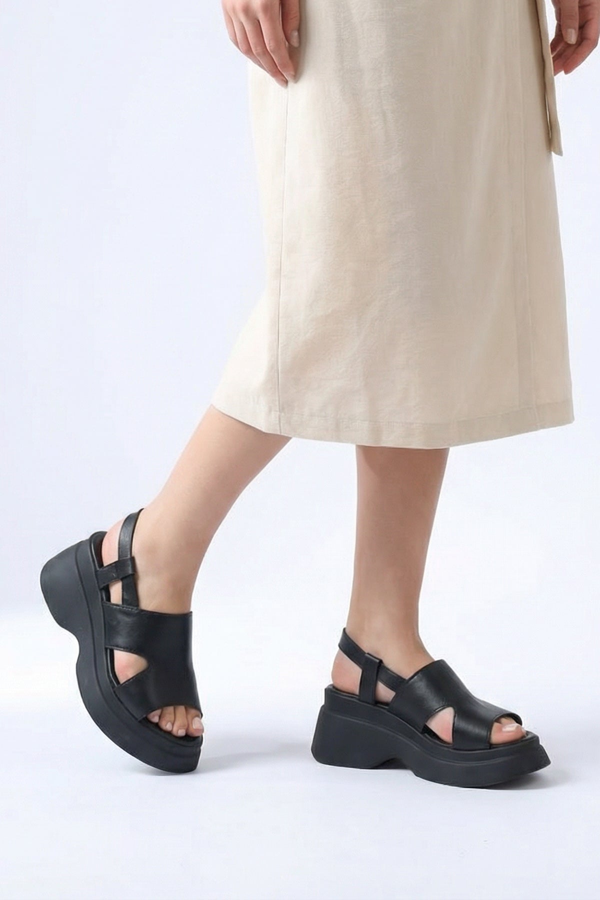 Riccon Kadın Sandalet 0012916 Siyah