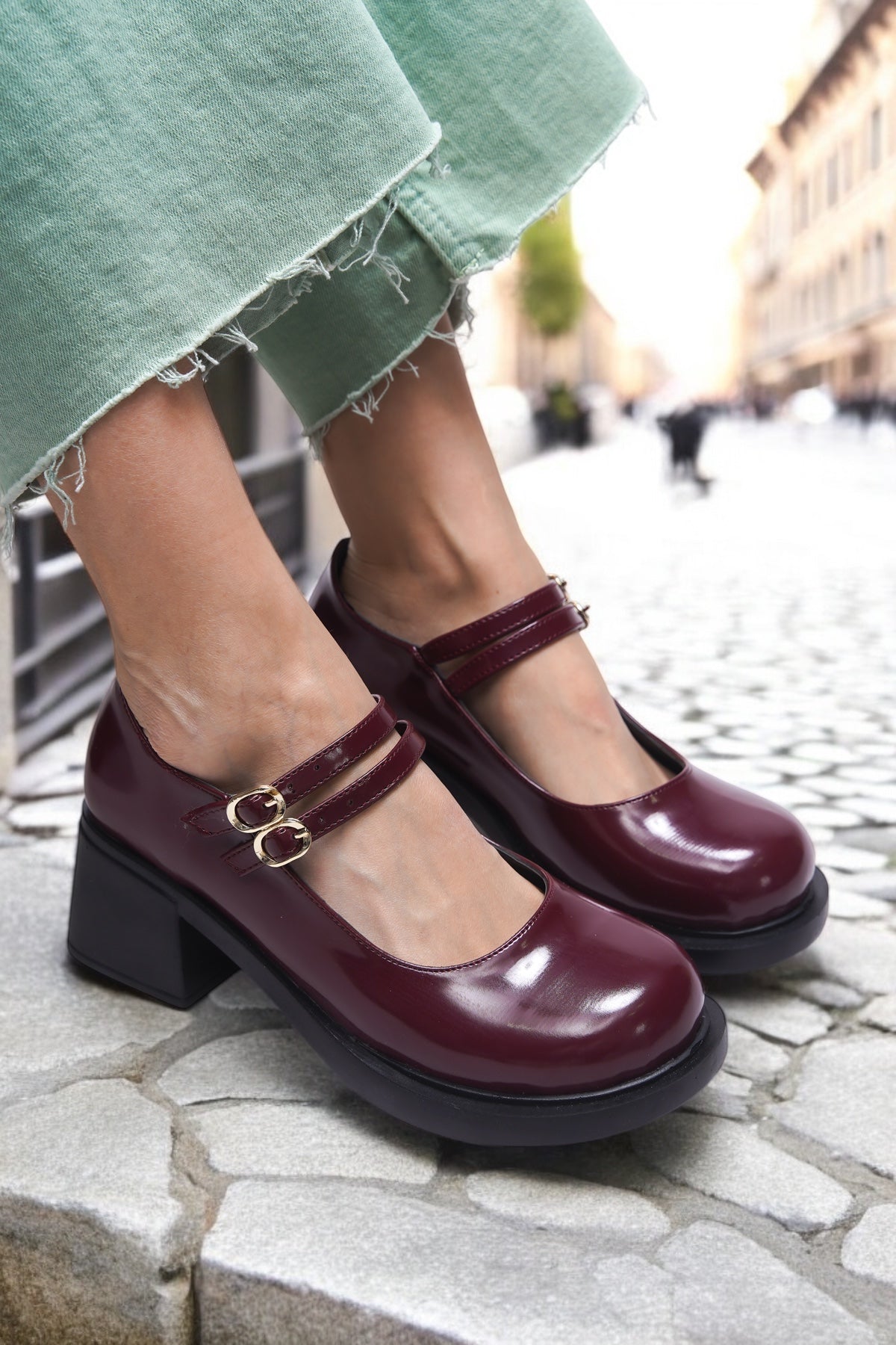 Riccon Merlyrra Kadın Loafer 0012502 Bordo Rugan