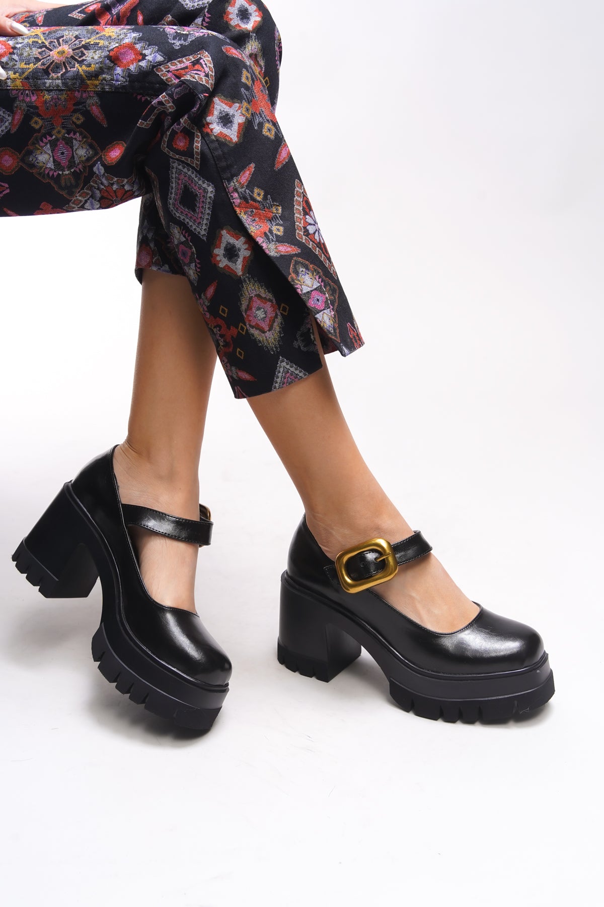 Riccon Brilaena Kadın Tokalı Topuklu Loafer 00121006