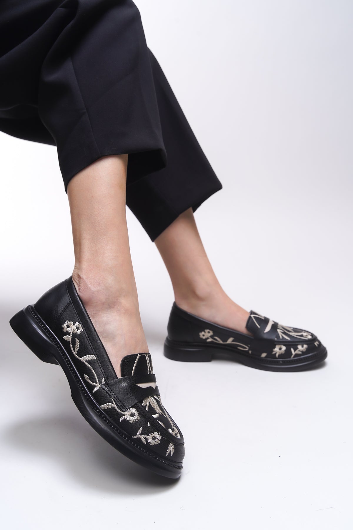 Riccon Safthaela Kadın Loafer 0012452 Siyah