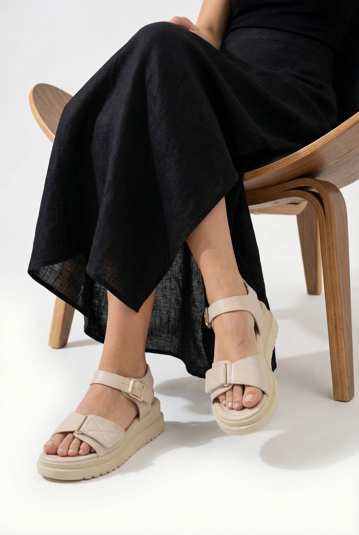 Riccon Kadın Sandalet 0012804 Bej