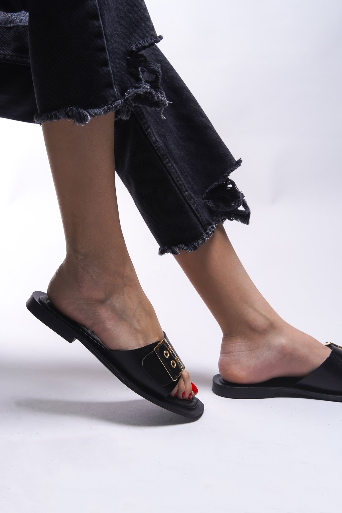 Riccon Brenthaela Kadın Hakiki Deri Terlik 00120764